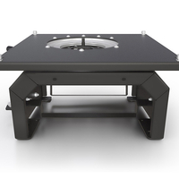 Draaiplateau  bestuurderszijde VW T5, zwart, H 250mm voor montage extra accu Draaiplateau  bestuurderszijde VW T5, zwart, H 250mm voor montage extra accu